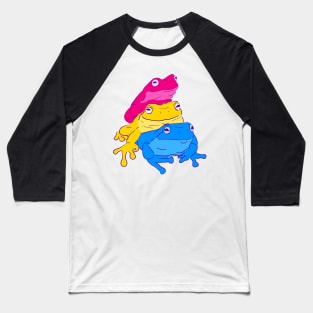 Pansexual Pride Frog Stack Baseball T-Shirt